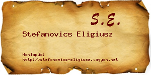 Stefanovics Eligiusz névjegykártya